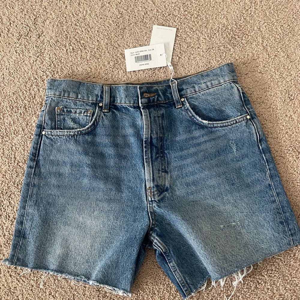 ANINE BING Kit Short - Blues washed blue  28 NWT - Accepting
